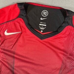 Nike Total90 Medium Red Black Soccer/Futbol Jersey Tee HV1178-687 NWT $100 MSRP